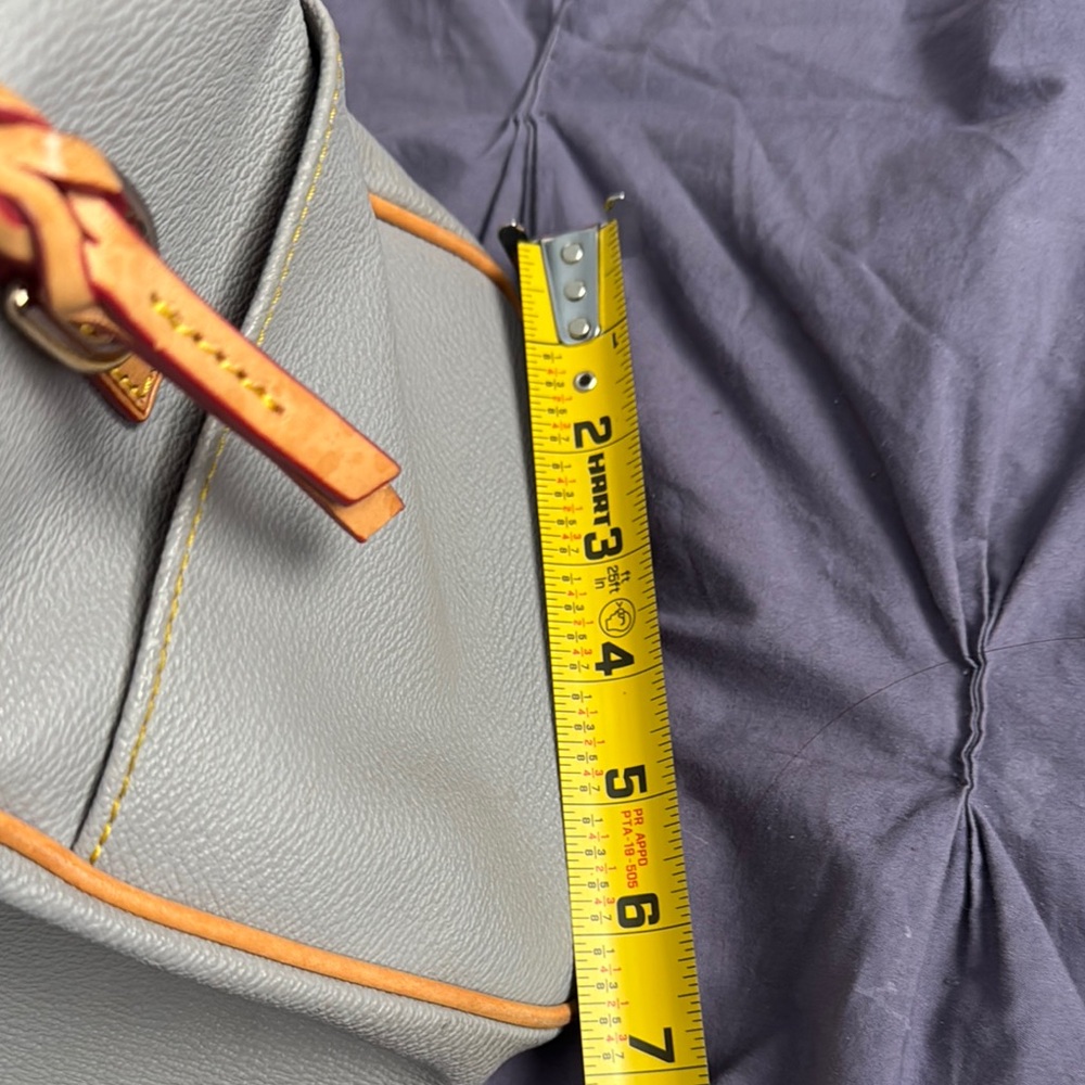 Dooney & Bourke Gray Satchel with Tan  Accents - Picture 6 of 13